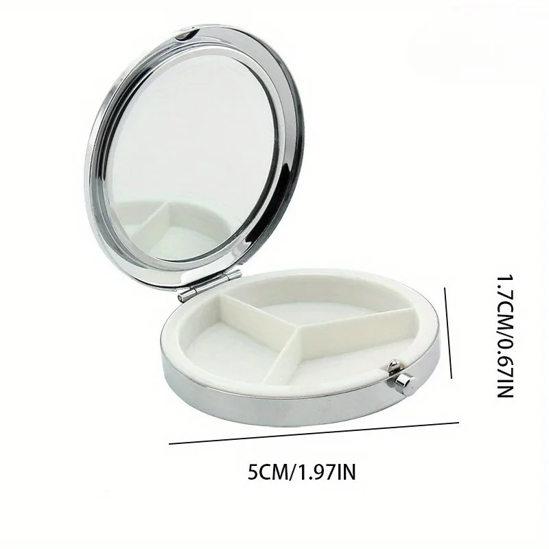1pc Pill Box Folds Carry-on Pill Box Portable Travel Essential Pill Splitters Pill Case Container for Medicines Organizer