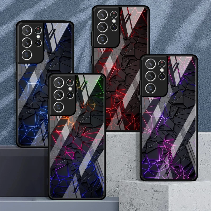 Elegant Blue Gradient Glass Phone Cover Case