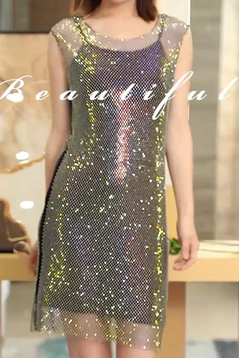 green emerald velvet dress AUDRI GOLD DISCO DRESS
