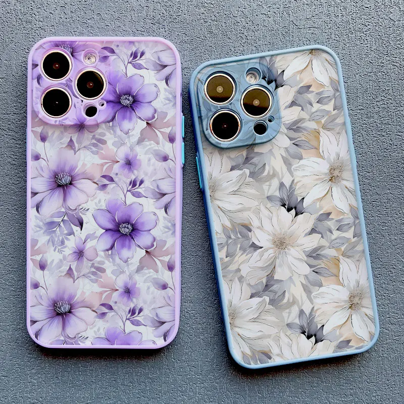 Charming Blue and White Porcelain Floral Phone Case - Shockproof Cover