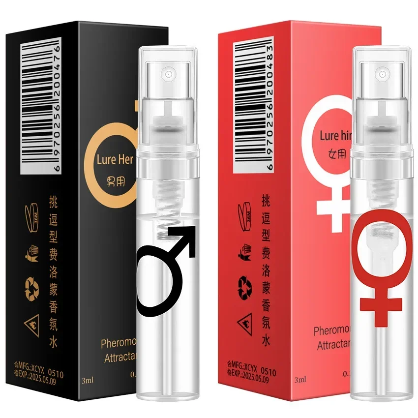 Free Shipping 3ml Pheromone Attractant Water Woman Orgasm Body Spray Attract Girl Scented Deodorant for Men Antiperspirants