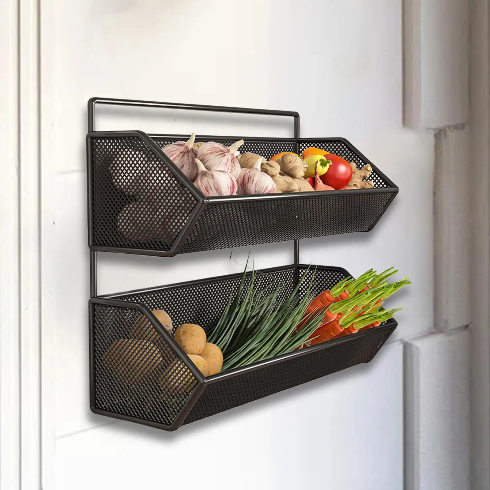 

Hanging Wall Basket Sturdy for Laundry Room Kitchen Cabinets