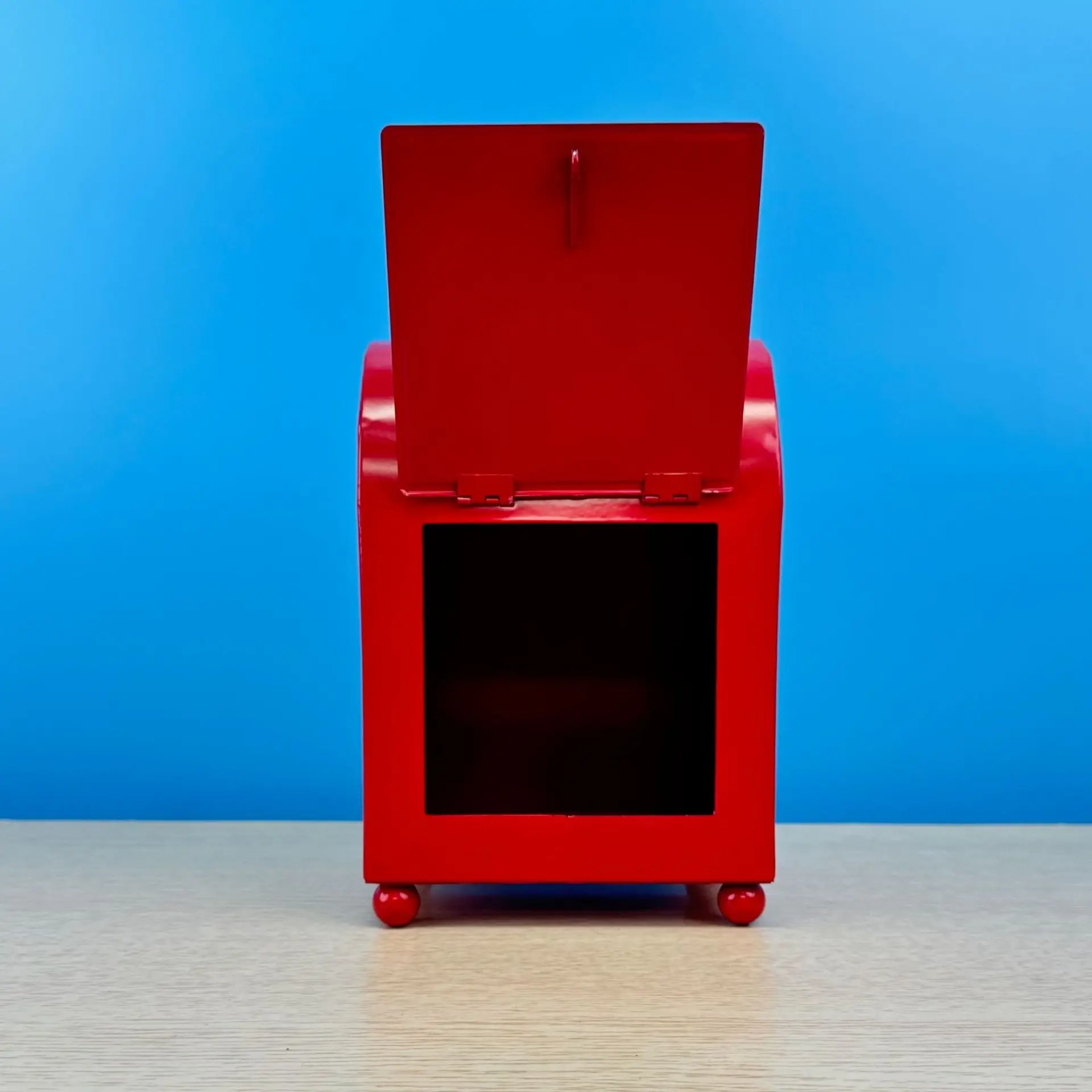 Vintage Villa Mailbox Creative Wall Hanging Letter Newspaper Box Decoration Iron Art Mailbox Household Mail Red Old Box