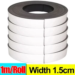 Versatile Self - Adhesive Magnetic Strip - 1M- (1 roll) (Width 1.5cm)