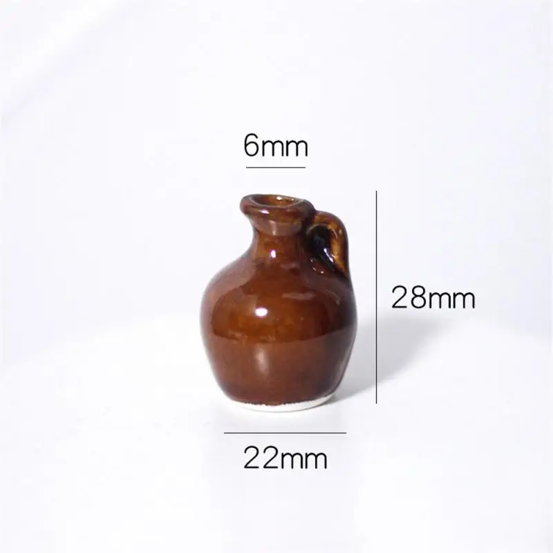 1PC Mini Ceramic Vase Crafts Arrangement Flower Home Garden Decorations Ornament Model Micro-landscape resin model decoration 5