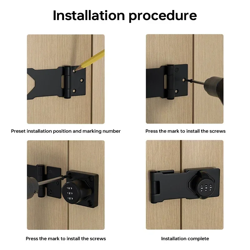 Combination Padlock 3 Digit Household Security Cabinet Keyless Drawer Zinc Alloy