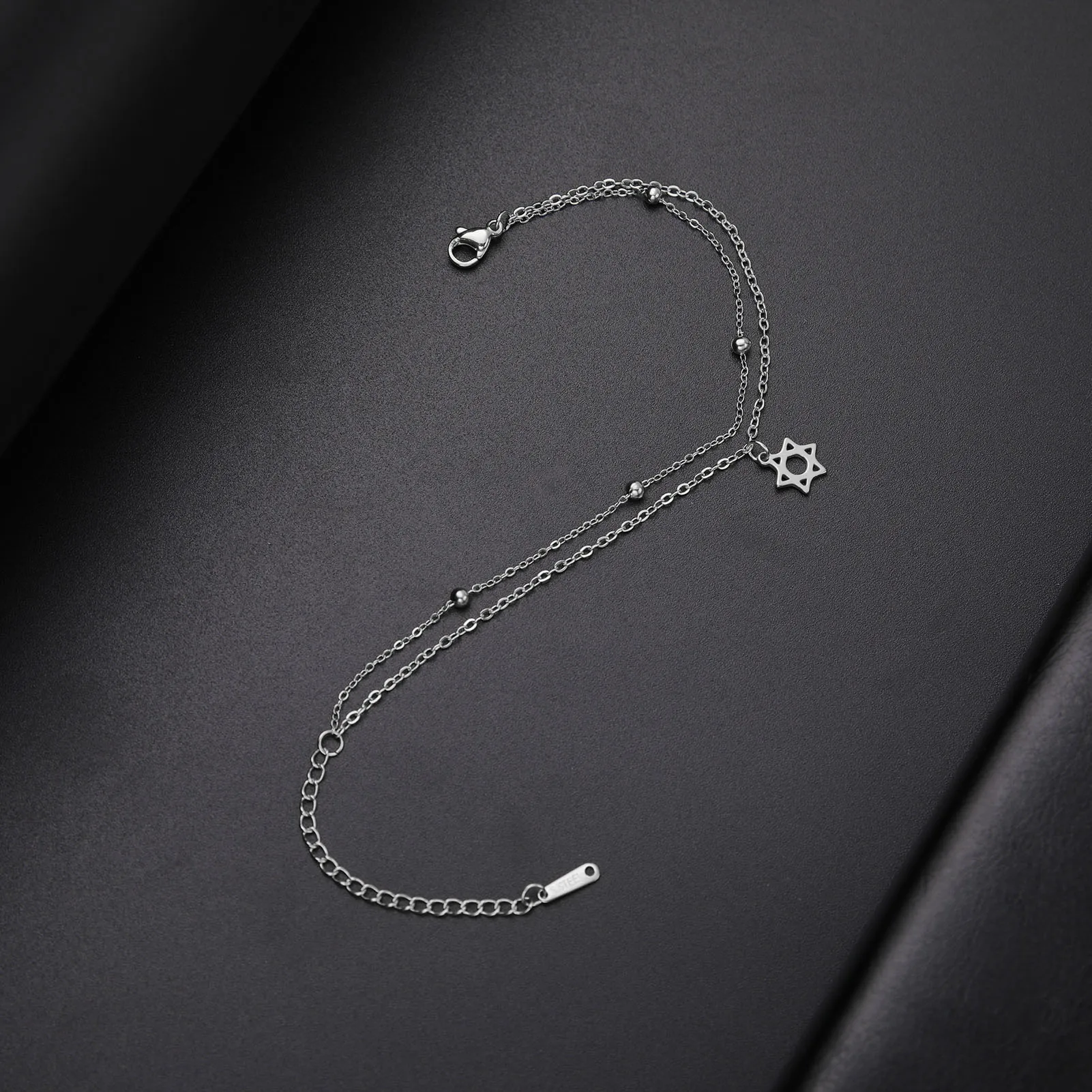 Ciondolo Stella Di David In Argento Sterling 925 Placcato Oro