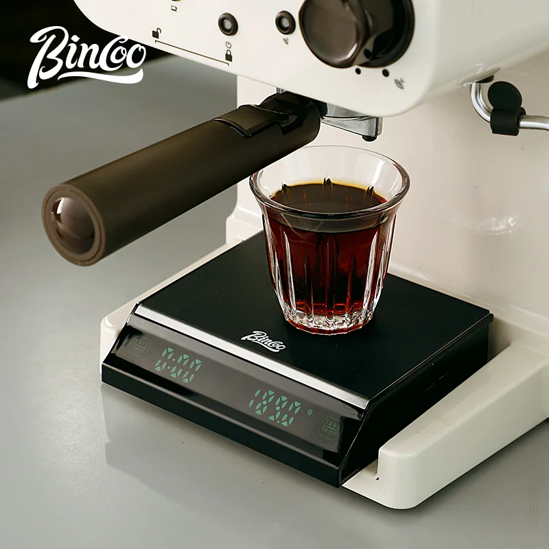 타이머 스탠드가 있는 Bincoo 주방 커피 저울, USB C 디지털 주방 무게 그램, 시간 경량 미니 디지털 저울