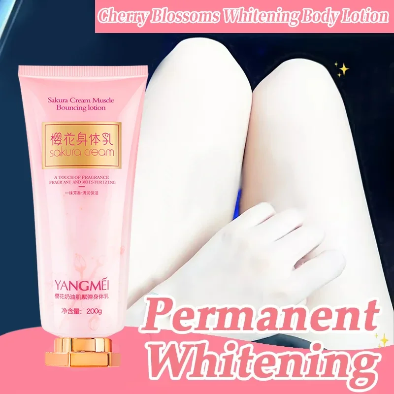 Japan Sakura Whitening Body Lotion Niacinamide Lotion Moisturizing Brightening Skin Lightening Cream for Dark Skin