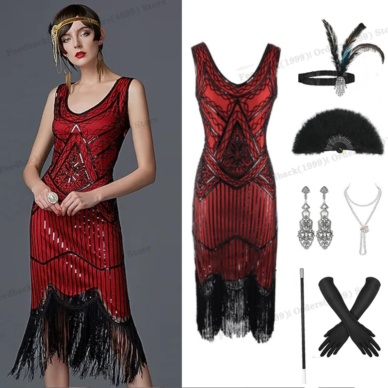 Costume Anni 20 Donna Abito Anni 20 Con Vestito Flapper Gatsby