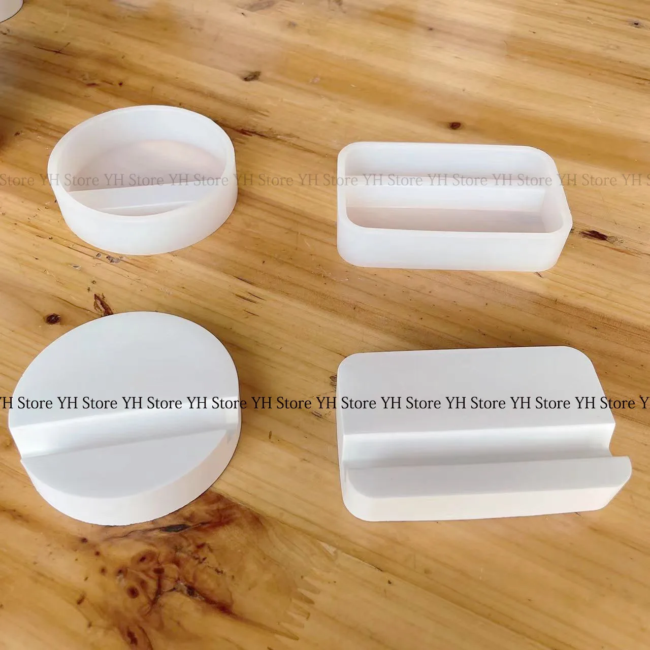 Resin Cellphone Holder Casting Silicone Mould Plaster Crafts Making Tools Concrete Cement Gypsum iPhone Stands Tray Molds silicone mold