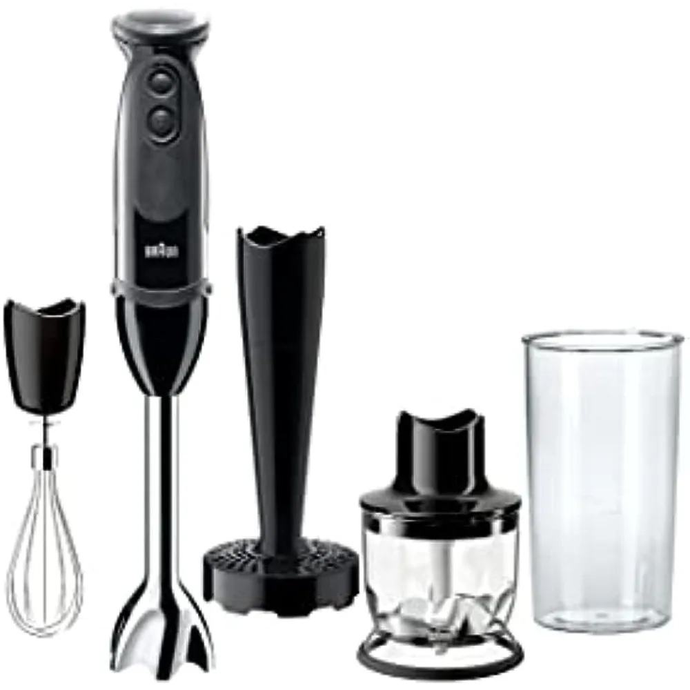 

Multiquick 5 Vario Hand Blender (SS Blending Shaft+1.5C Chopper+ Masher + Whisk+ Beaker), MQ5027, Black