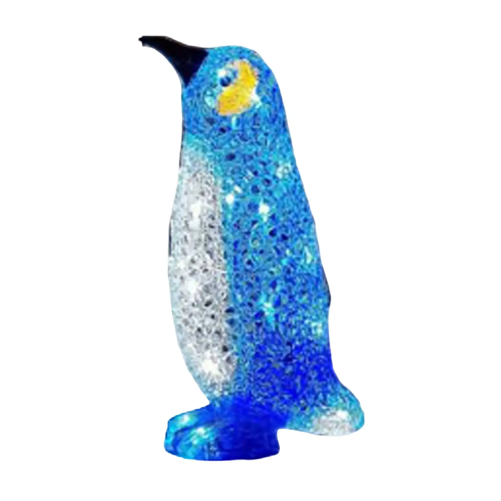 Acrylic Light Up Penguin Novelty Statue for Tabletop Walkway Decoration