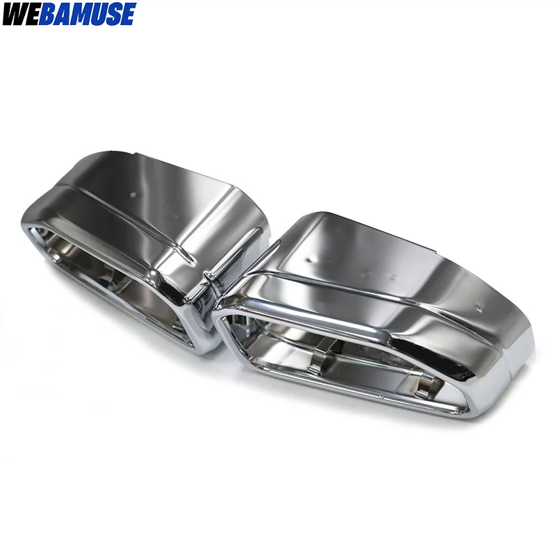 Exhaust Tail Pipe Cover For BMW X3 X4 G01 G02 Replacement Stainless Steel Square Black Exhaust Trim Muffler Nozzle exhaust muffler tip exhaust trim pipe