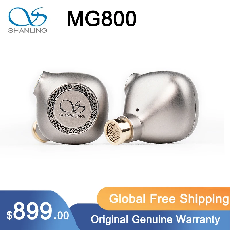 

SHANLING MG800 34TH Flagship In-ear Earphone IEM Dual N48 Magnet Dynamic Drivers 2.5+3.5+mm Plug MMCX Furukawa Cable Earbud