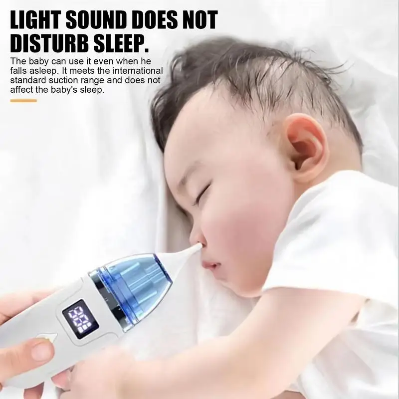 Electric Nasal Aspirator Adjustable Baby Nose Sucker Portable Waterproof Baby Health Care for Clean the Booger Mucus Snot