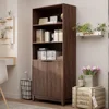 Modern Farmhouse Book Shelf with Storage Cabinet and Adjustable Shelves for Bedroom Home Office Living Room 6