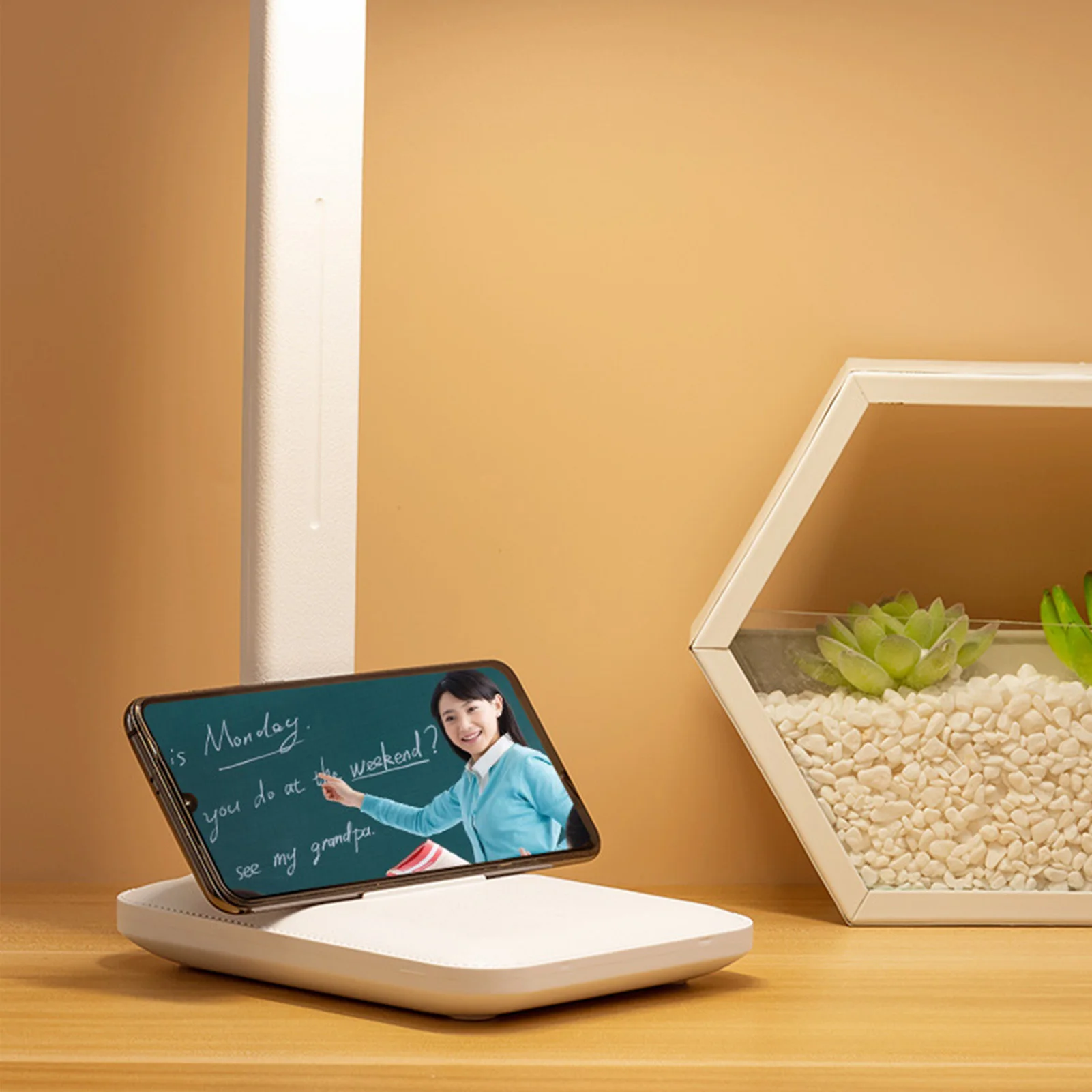 ZK40 Table Lamp Eye Protection Touch Dimming Plug In 180 Degree Flip Folding Stand Design LED Learning Desk Lamp 3