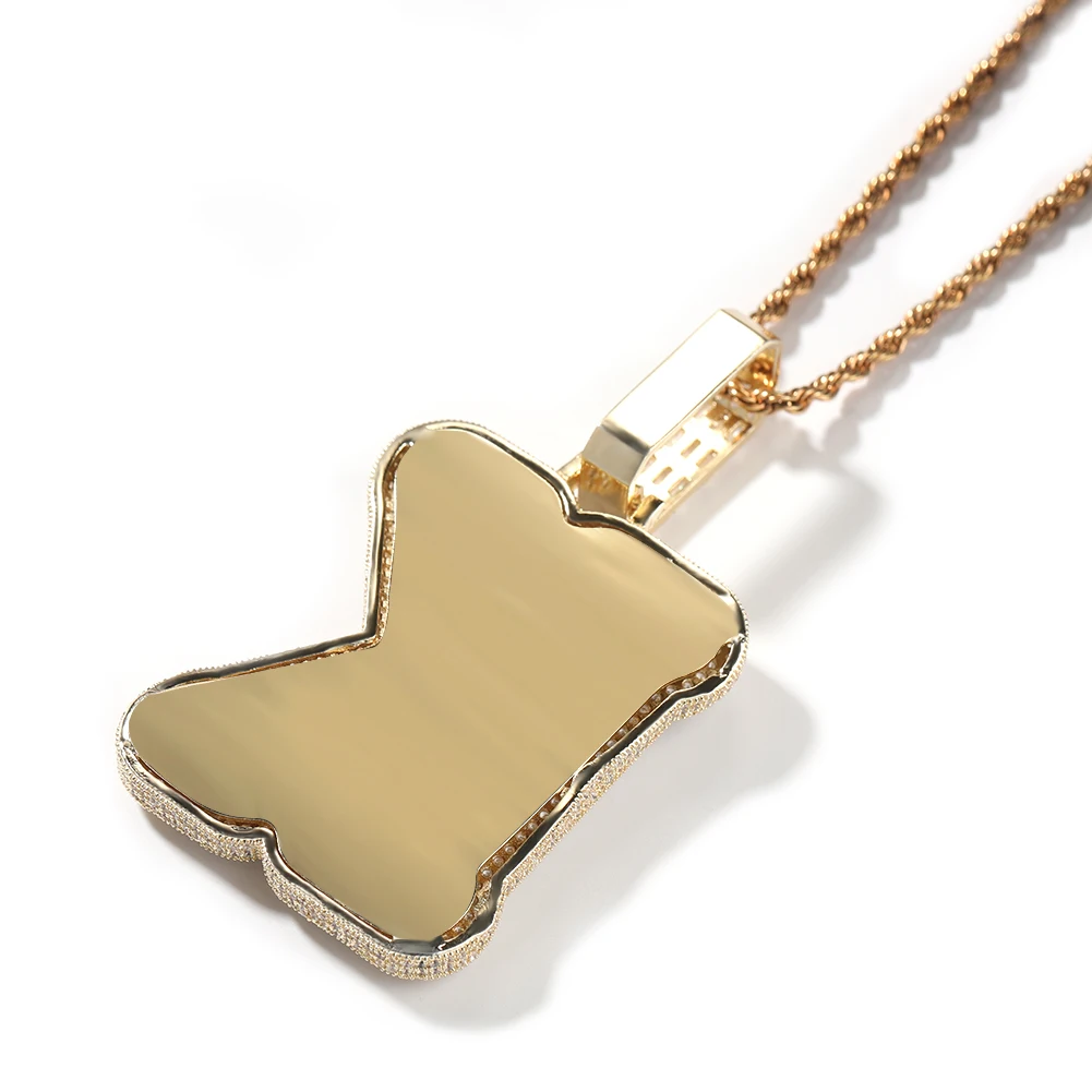 UWIN-colgante de Baguettecz con iniciales personalizadas para