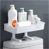 Bathroom Above Over The Toilet Rack No Drill Wall Mounted Shelf Toilet Shelf Organizers Storage Plastic Shower Bath Accessories 1