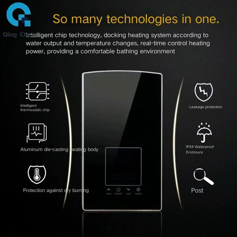 Voice Instantaneous Electric Water Heater Home Small Fast Heating Toilet Shower Wall Mounted Constant Temperature Bath