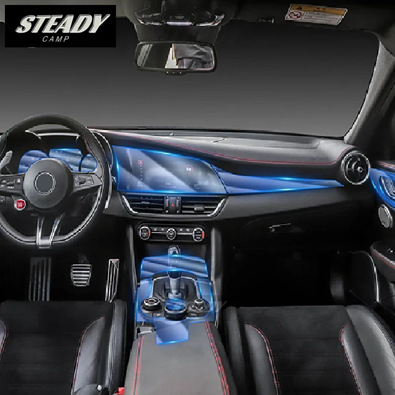 

Прозрачная центральная консоль для автомобиля Alfa Romeo Giulia 2017 2018 2019, аксессуары для ремонта от царапин