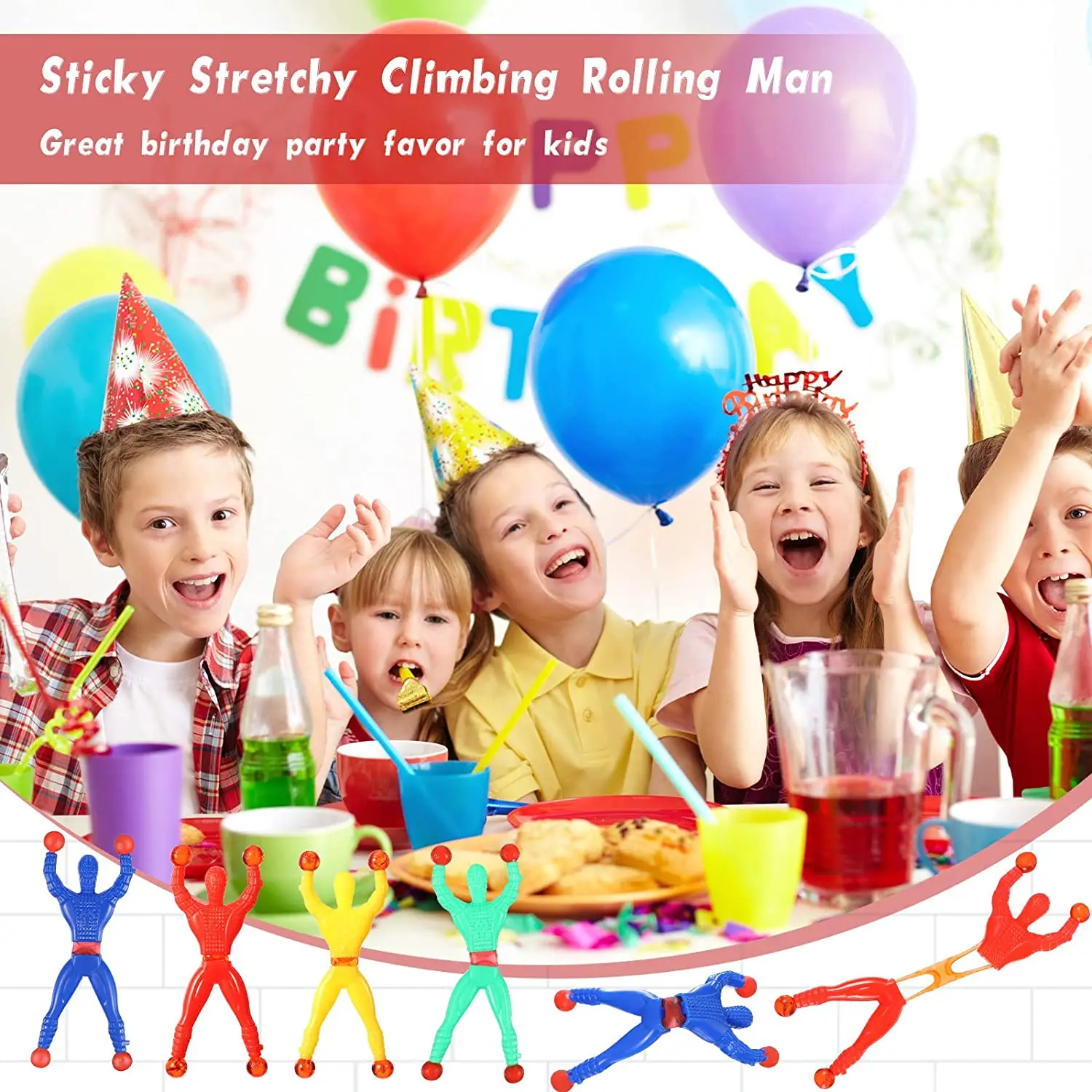 Climbing Man Sticky Wall Climber 20pcs Climbing Man Sticky Wall Climber Rolling Men Window Crawler Sticky Stretchy Mountain Climber Figures Gift for Kids Party