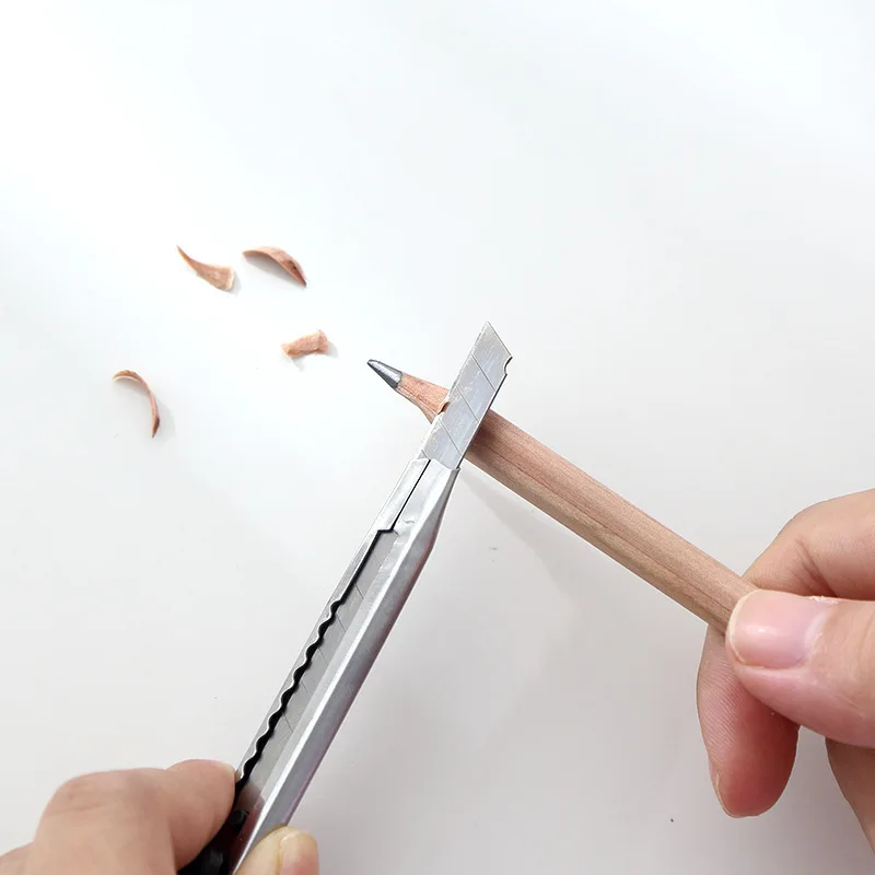 15pcs Stainless Steel Retractable Utility Knife 9mm Snap Off Blades