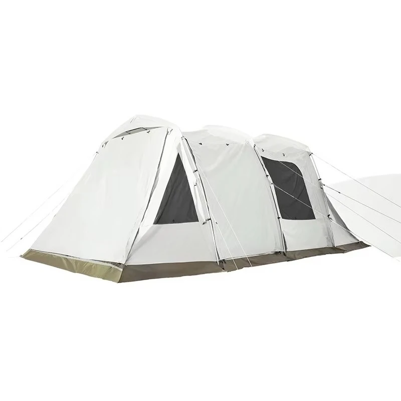Zelt für Outdoor-Übernachtungen, Tunnelzelt, Campingzelt, winddicht, verstärkt, regenfest, großer Raum