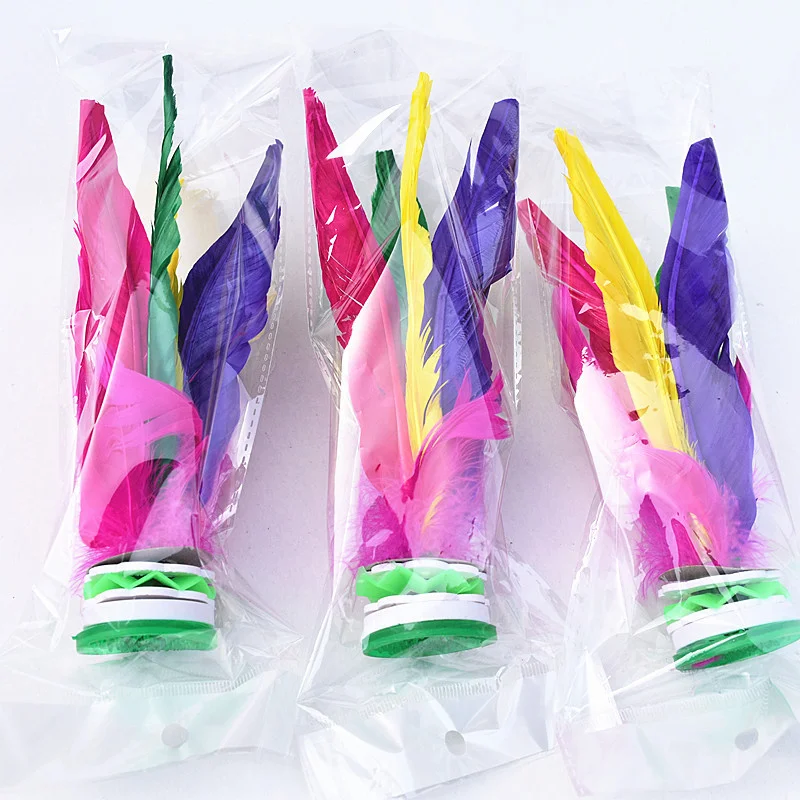 3pcs China kick shuttlecock Fitness Entertainment Footbal Foot Kick Fancy Goose Feather Shuttlecock For Physical Exercise