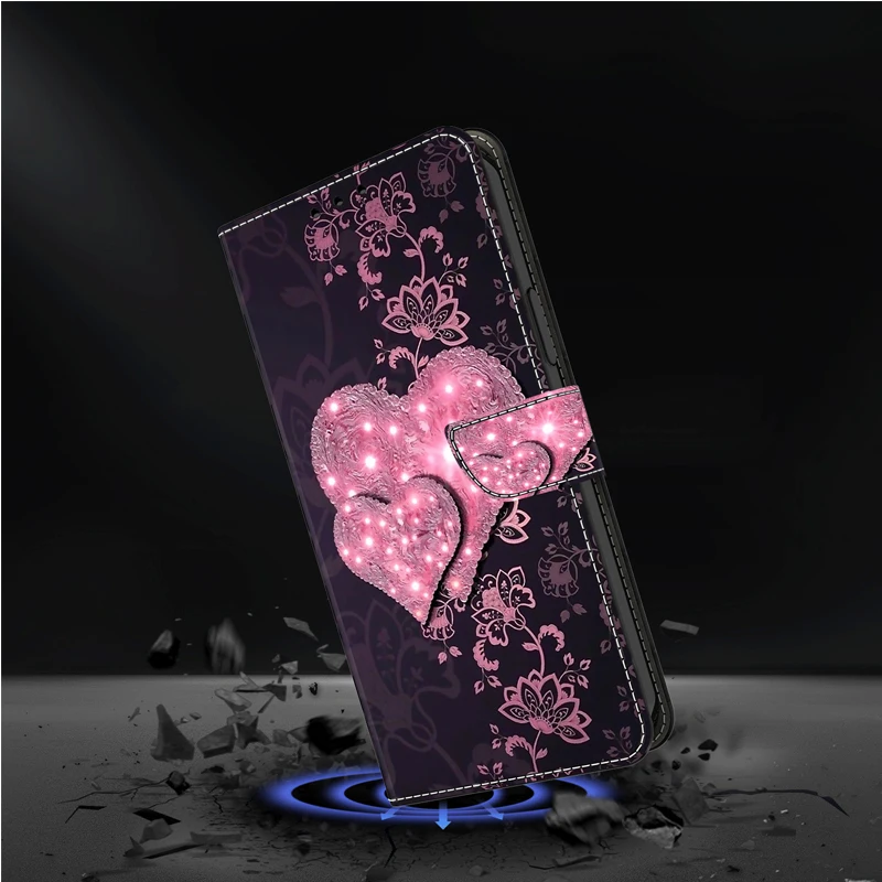 3D Fashion Painted Pattern Flip Leather Wallet Phone Case