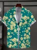 Men's Shirt Fashion Plant Flowers Graphic Tops Button Up Shirt New Casual  Unisex Shirt Vacation Lapel Short Sleeves Shirt 3