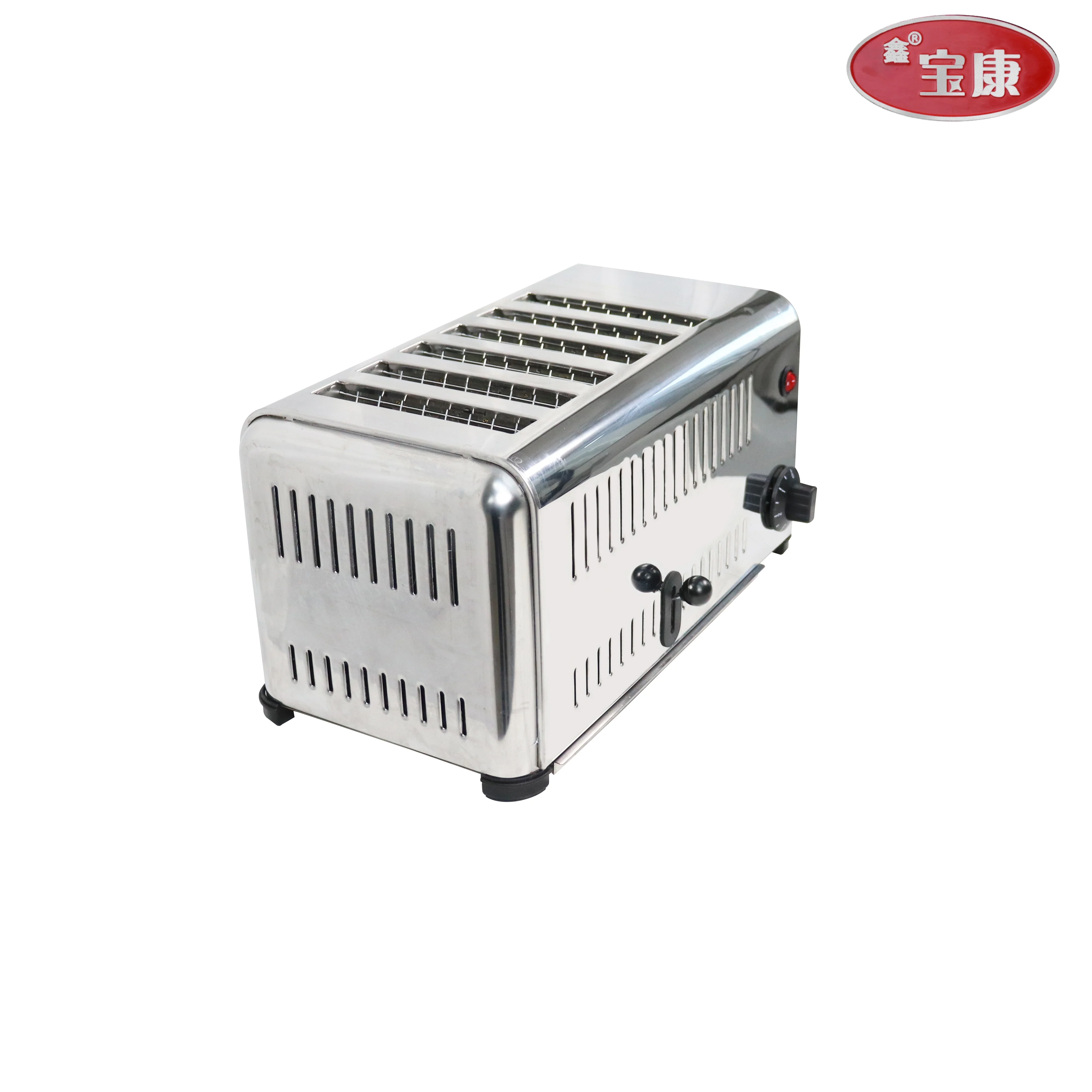 Commercial Sandwich Machine 6 Stainless Steel Electric Bread Maker Pop-Up Bread Toaster Suitable for Restaurant