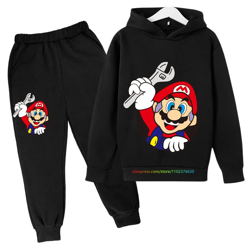 Kids Boys Super Mario Clothes Cotton Sportswear Setspants Super Boy