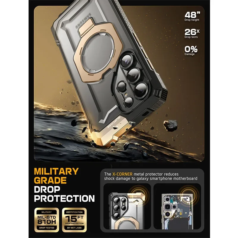 SUPCASE UB Grip Anti-Scratch Heavy Duty Rugged Magnetic Phone Case with Kickstand