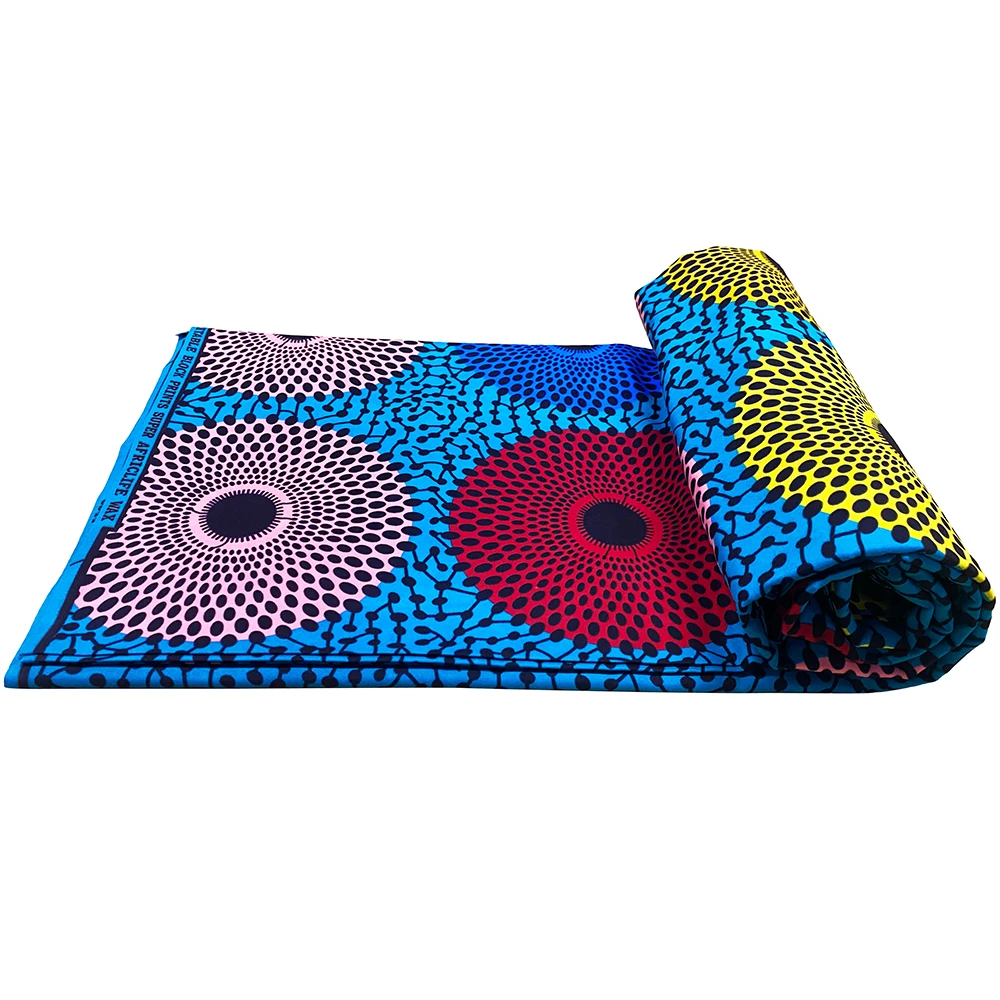 African Fabric High Quality African Ankara Wax Fabric Handmade DIY Material Polyester for Sewing Dress DIY
