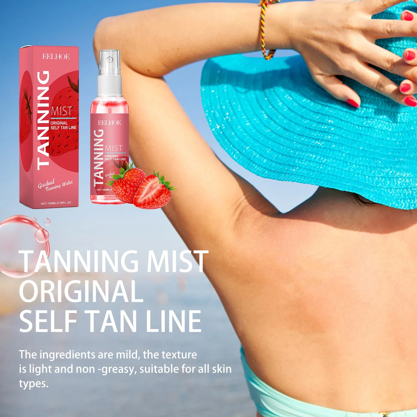 Self Tanning Spray Fake Tan Solar Bronze Skin Quick Natural Tanning Solarium Self-Tanning Body And Face Self Tanner Products