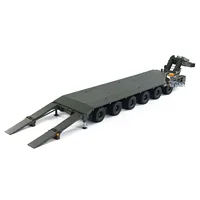 1/14 RC Hydraulic Metal Semi Trailer for Elefant FAUN SLT-56 Tank Transporter Model Remote Control Vehicle Warning Lights Toy 2