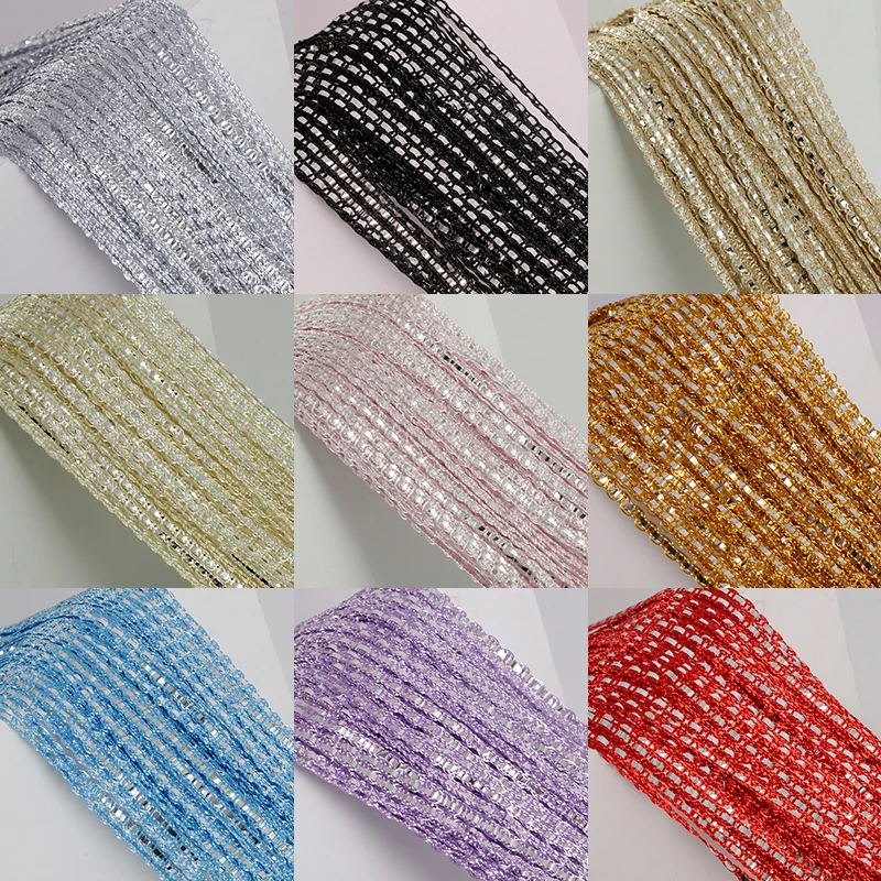 String Curtain Monochrome Thick Line 1 M * 2 M S Curtain Partition Curtain Silver Tassel String Silver Leather Door Line