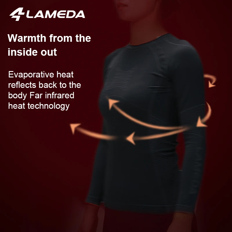 LAMEDA Autumn and Winter Sports Compression Clothing Warm Cycling Inner Top Pressurized Slim Women's Road Bicycle