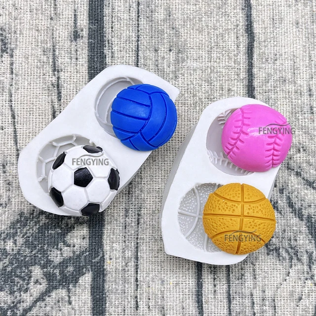 Basketball Baseball Volleyball Football Silicone Mold Sugarcraft Cupcake Baking Mold Fondant Cake Decorating Tools 3