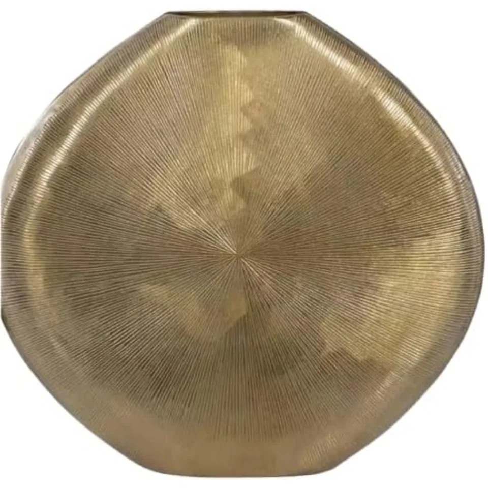 Elegant Gold Metal Decorative Flower Vase