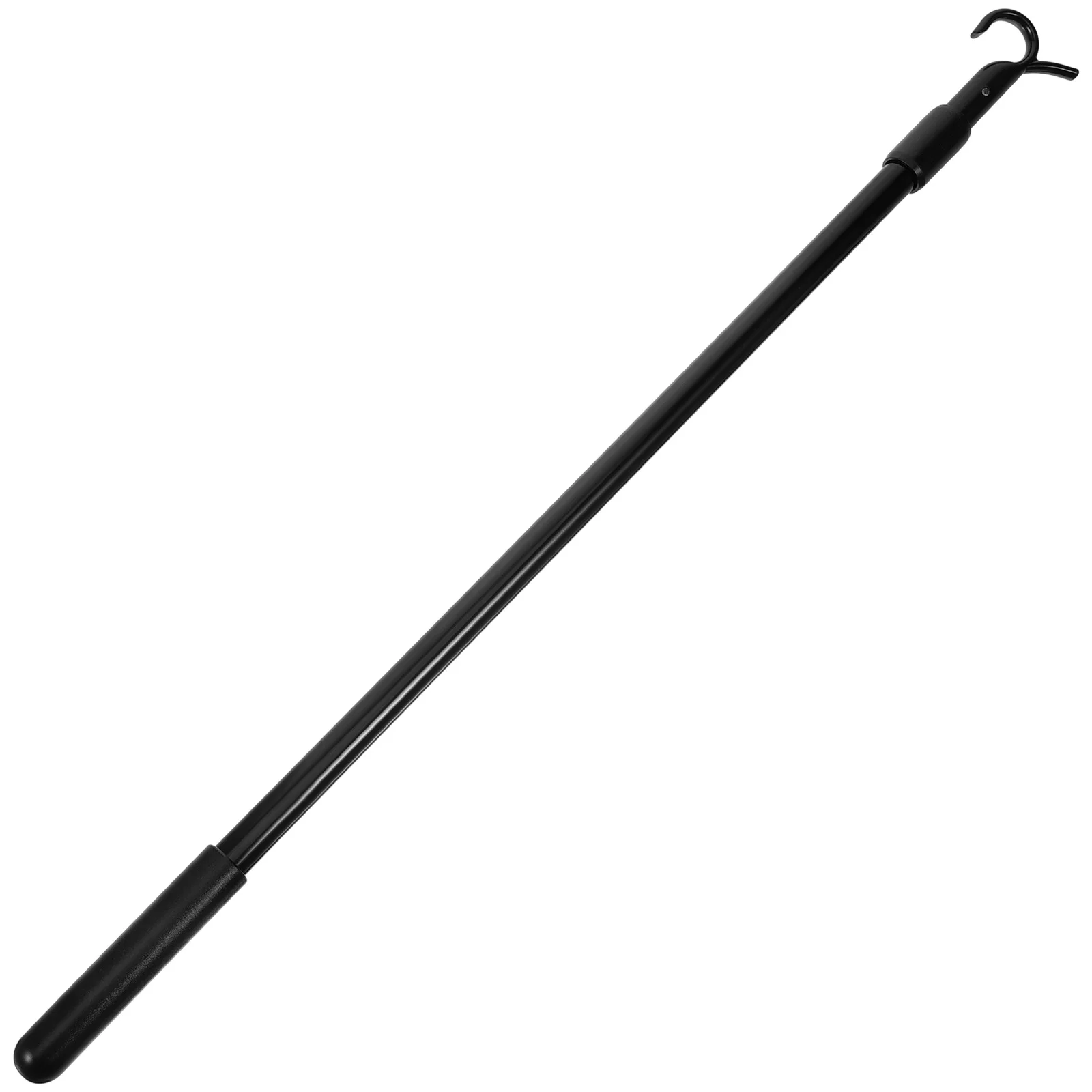 Black Adjustable Aluminum Alloy Curtain Rod Vertical Blind Wand With Hook Window Dressing Hardware Blind Replacement Rod