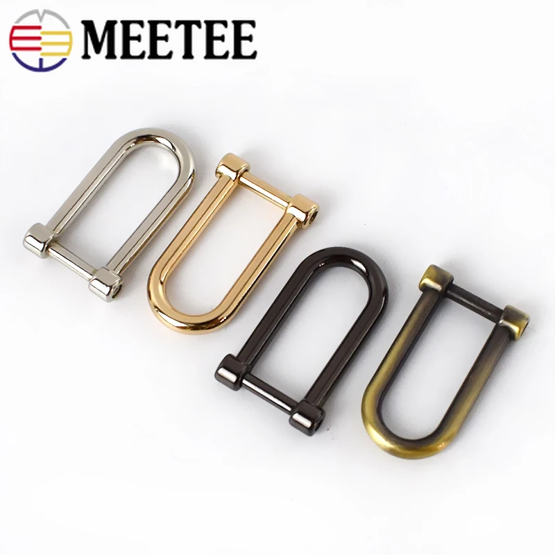 Meetee 4/10 шт id10мм металлическая d-образная сумка с пряжкой съемные винтовые кольца