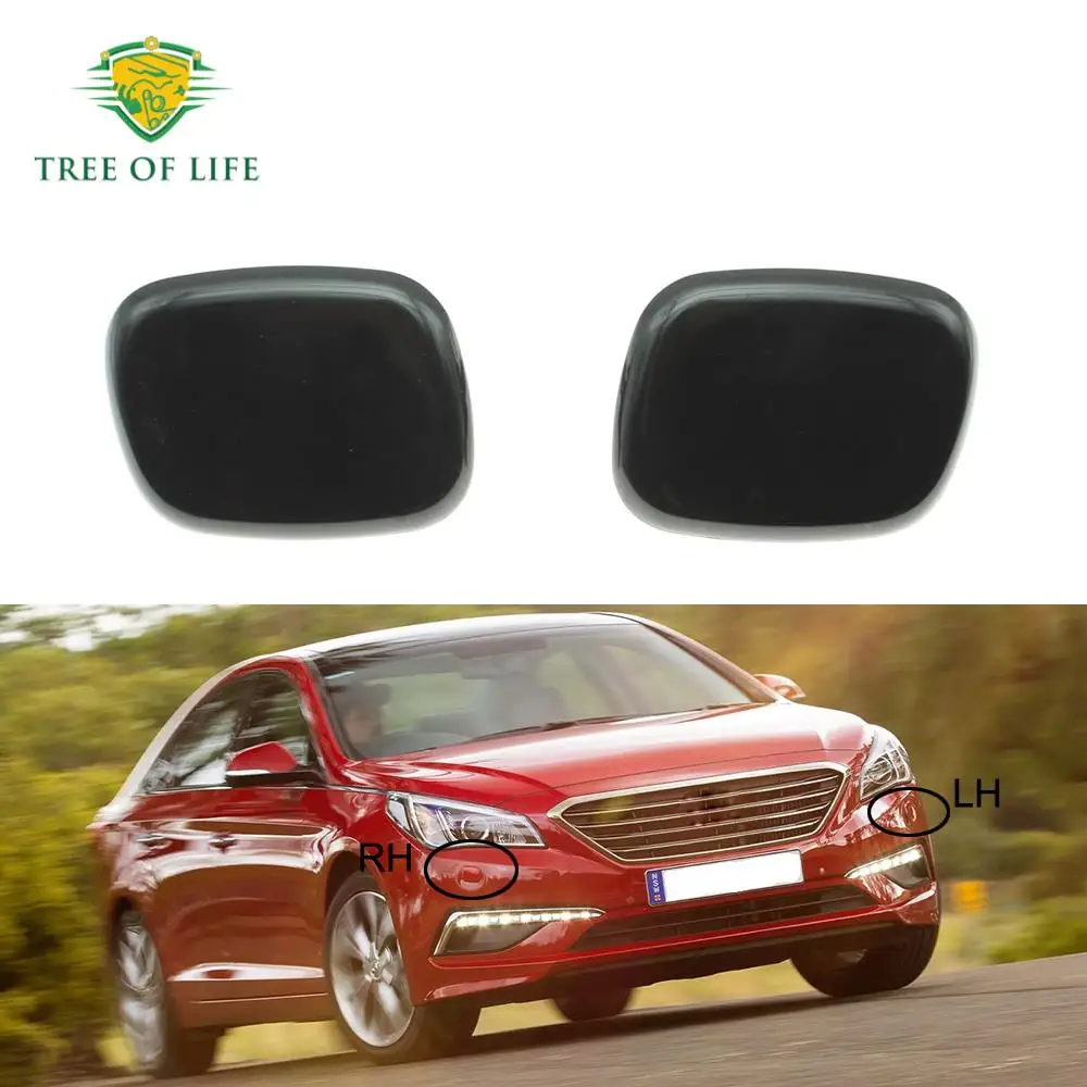 

For Hyundai SONATA LF 2014 2015 2016 2017 Front Bumper Headlight Washer Spray Nozzle Jet Cover Cap 98682C1000 98681C1000