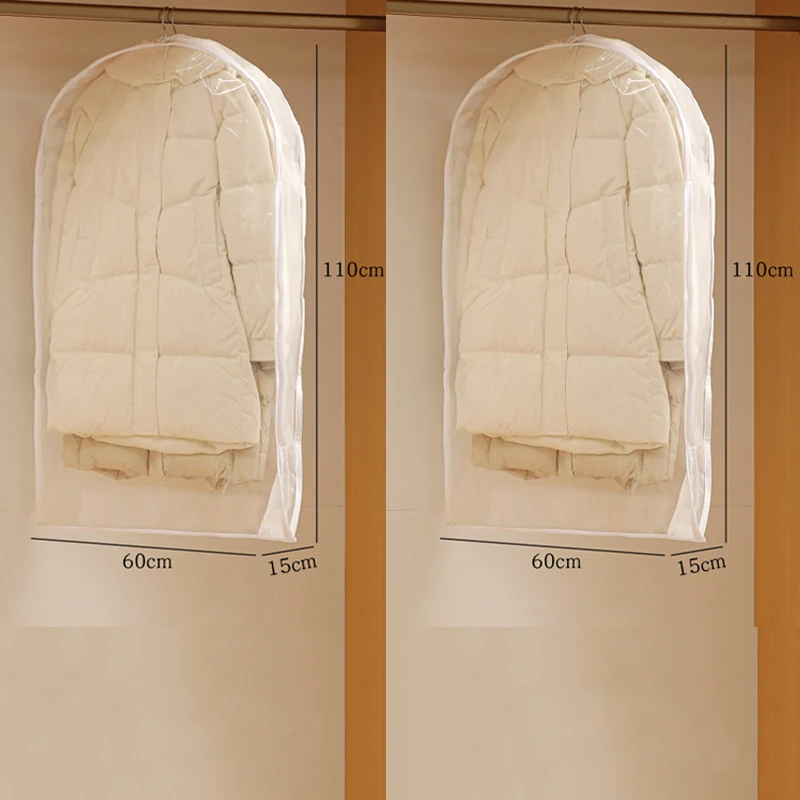 Space-Saving Wardrobe Organizer with Zippered Dust Cover