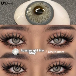 Vibrant Colorful Contact Lenses - Beauty Green, Fashion Blue, and Natural Brown Tones (Pro Gray)