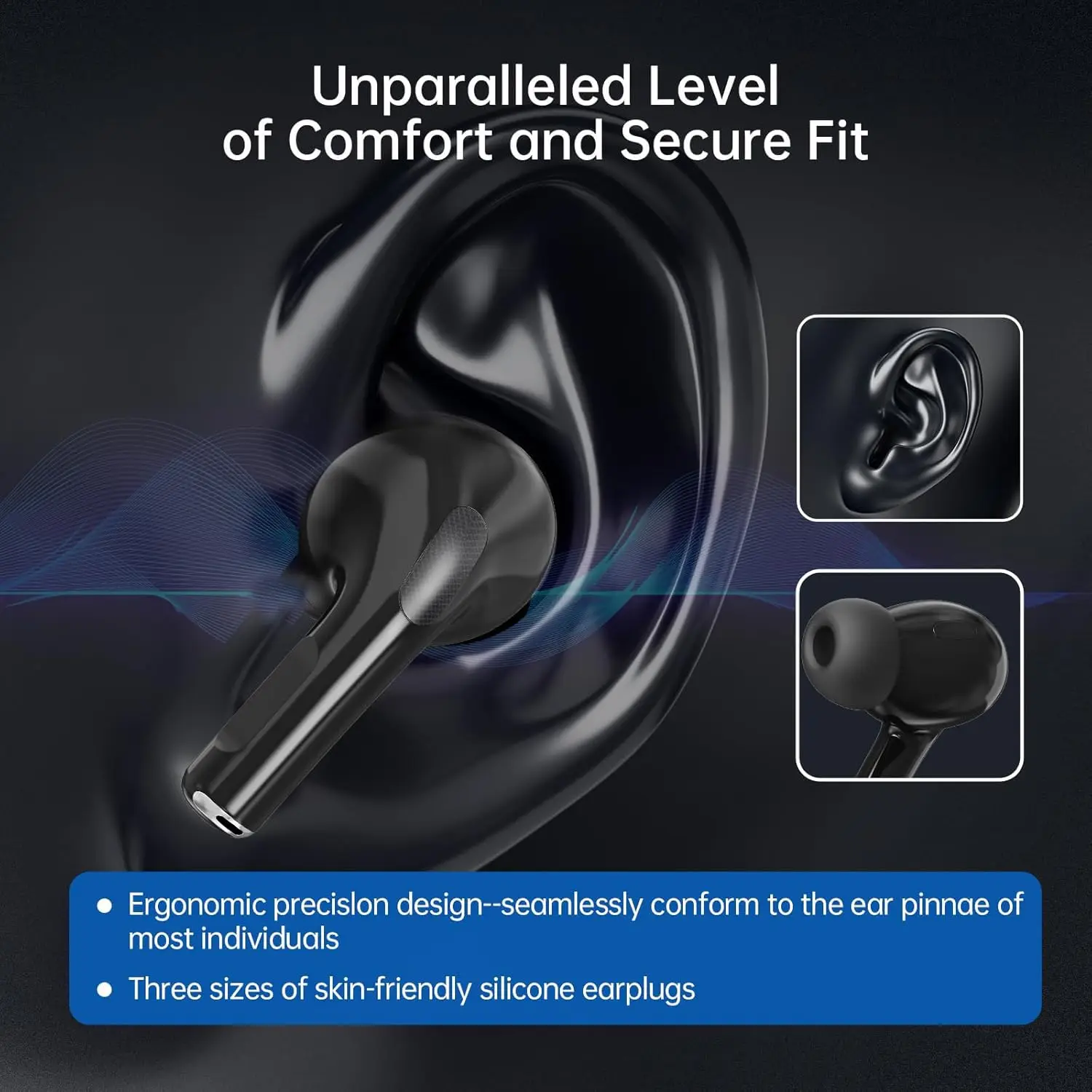 Wireless Earbuds UYUXIO AI Language Translator Earbuds 144 Languages Hebrew Translator Device Earphone and Accents 8 Offline Language Earphones