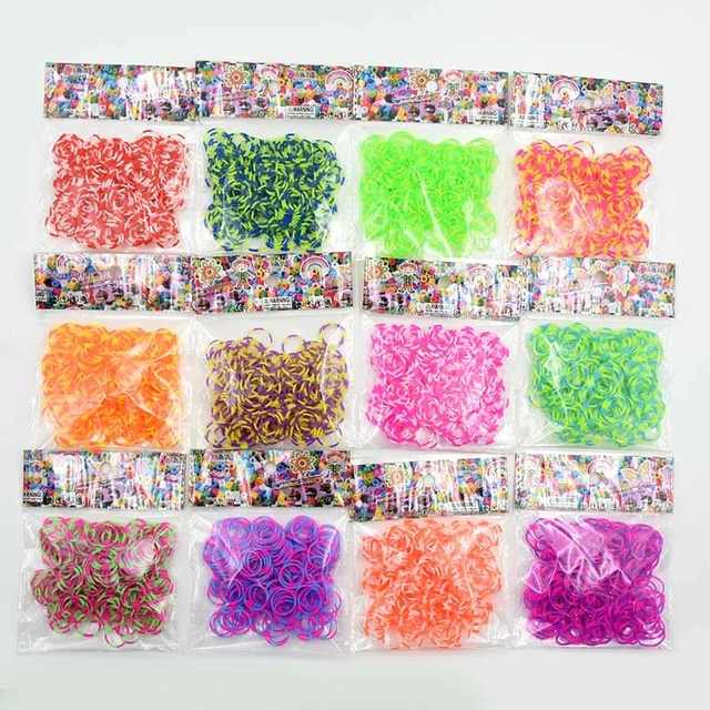 Rainbow Loom Rubber Band Bracelets  Rainbow Loom Rubber Bands Kids - 600  Pcs Kids - Aliexpress