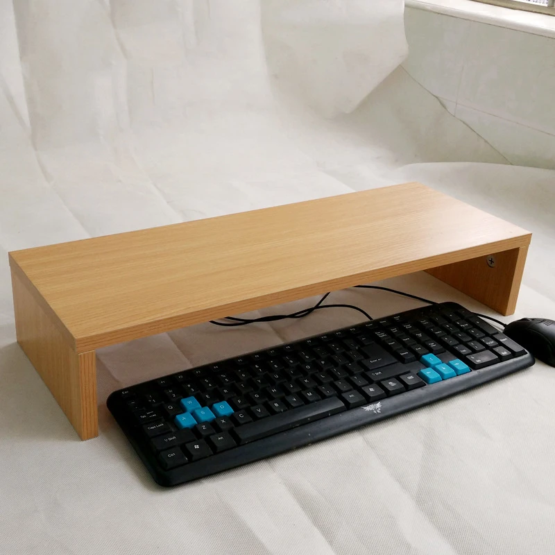 Wooden Desk Monitor Stand Support Bracket Riser Universal Computer Laptop Wood Stand Organizer For PC Macbook For Home Office